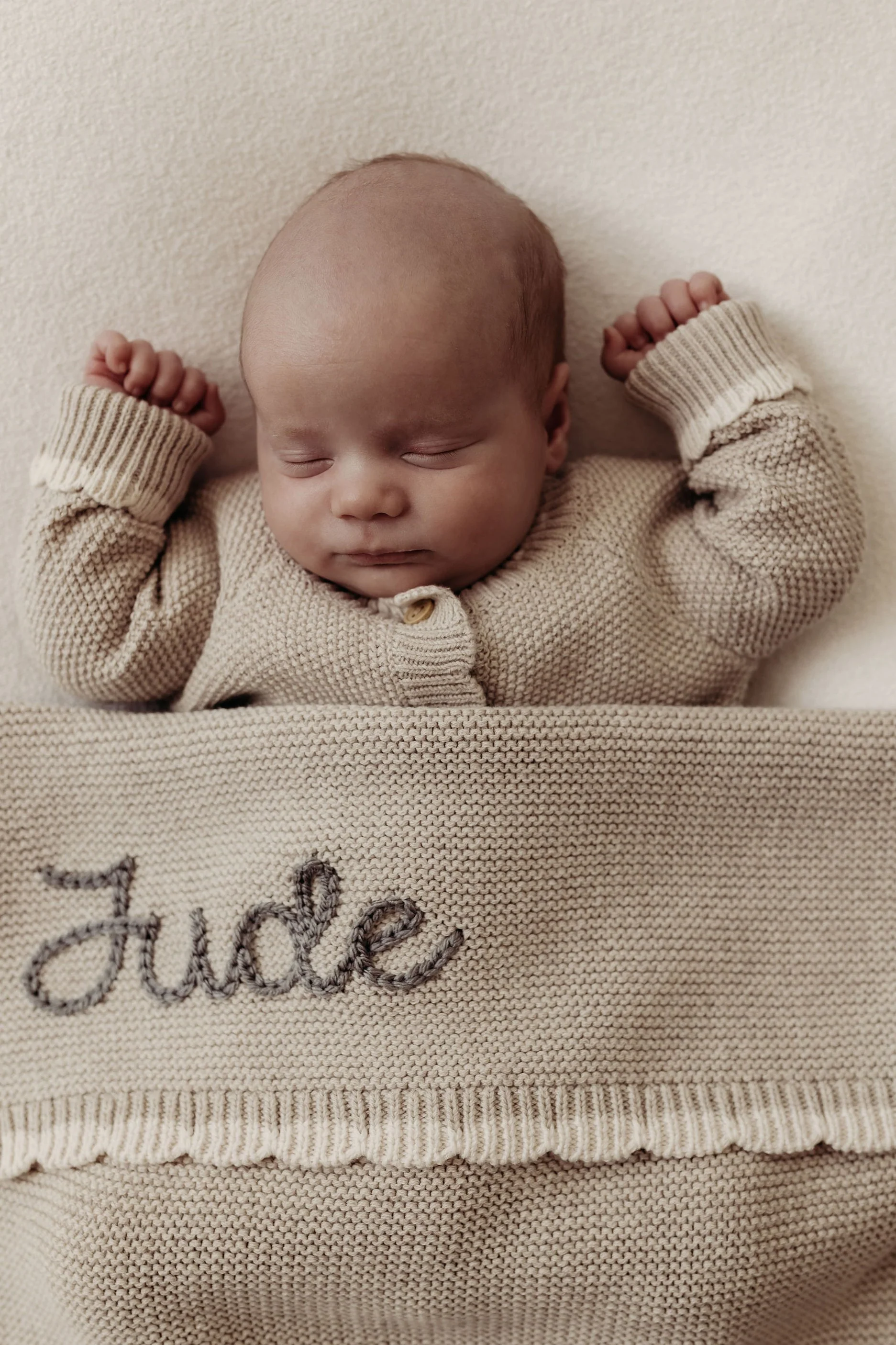 Organic Cotton Scallop Knit Baby Blanket - Personalised - Image 3