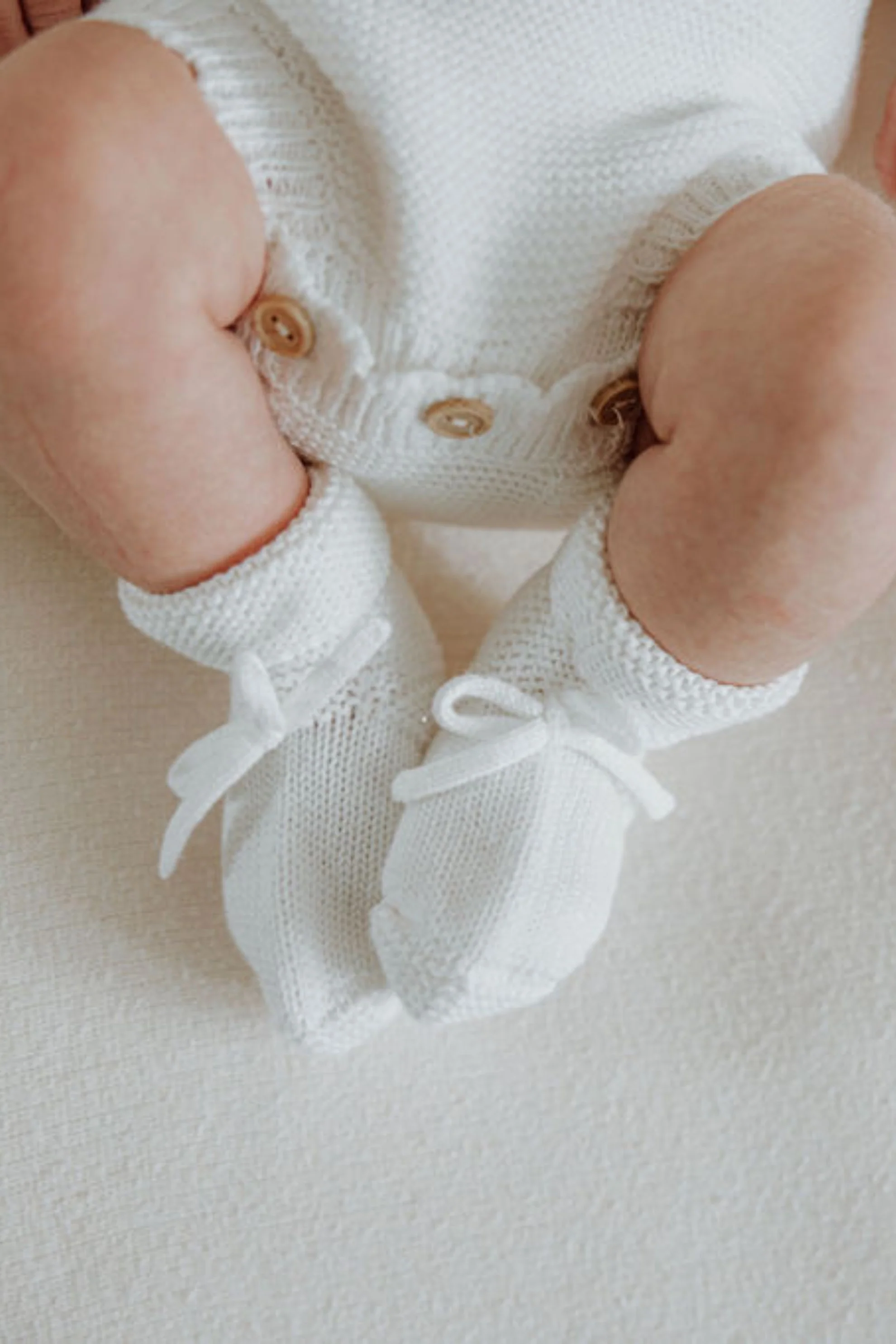 Organic Cotton Baby Booties - Milk - Image 3