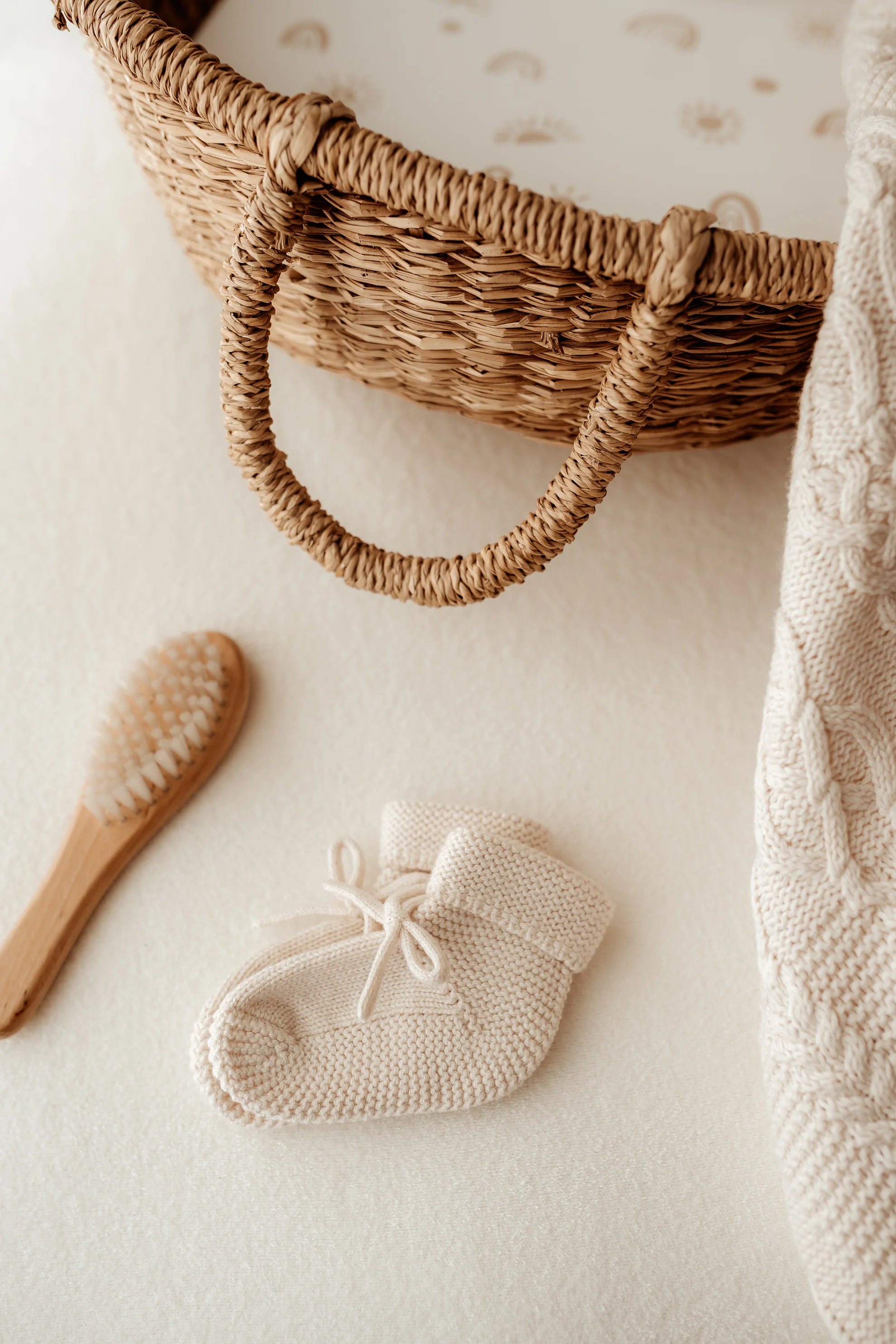 Organic Cotton Baby Booties - Oat - Image 3