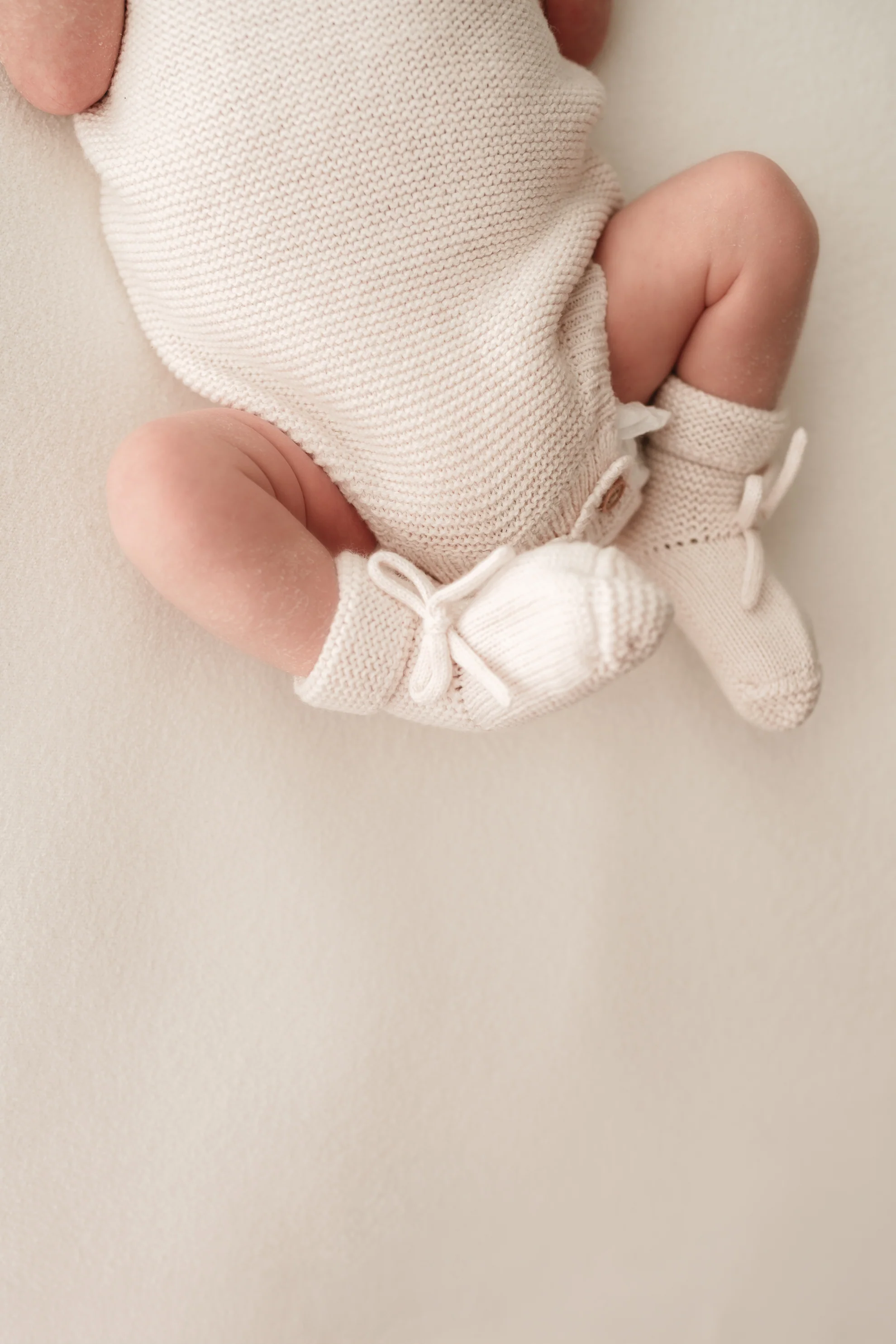 Organic Cotton Baby Booties - Oat - Image 4