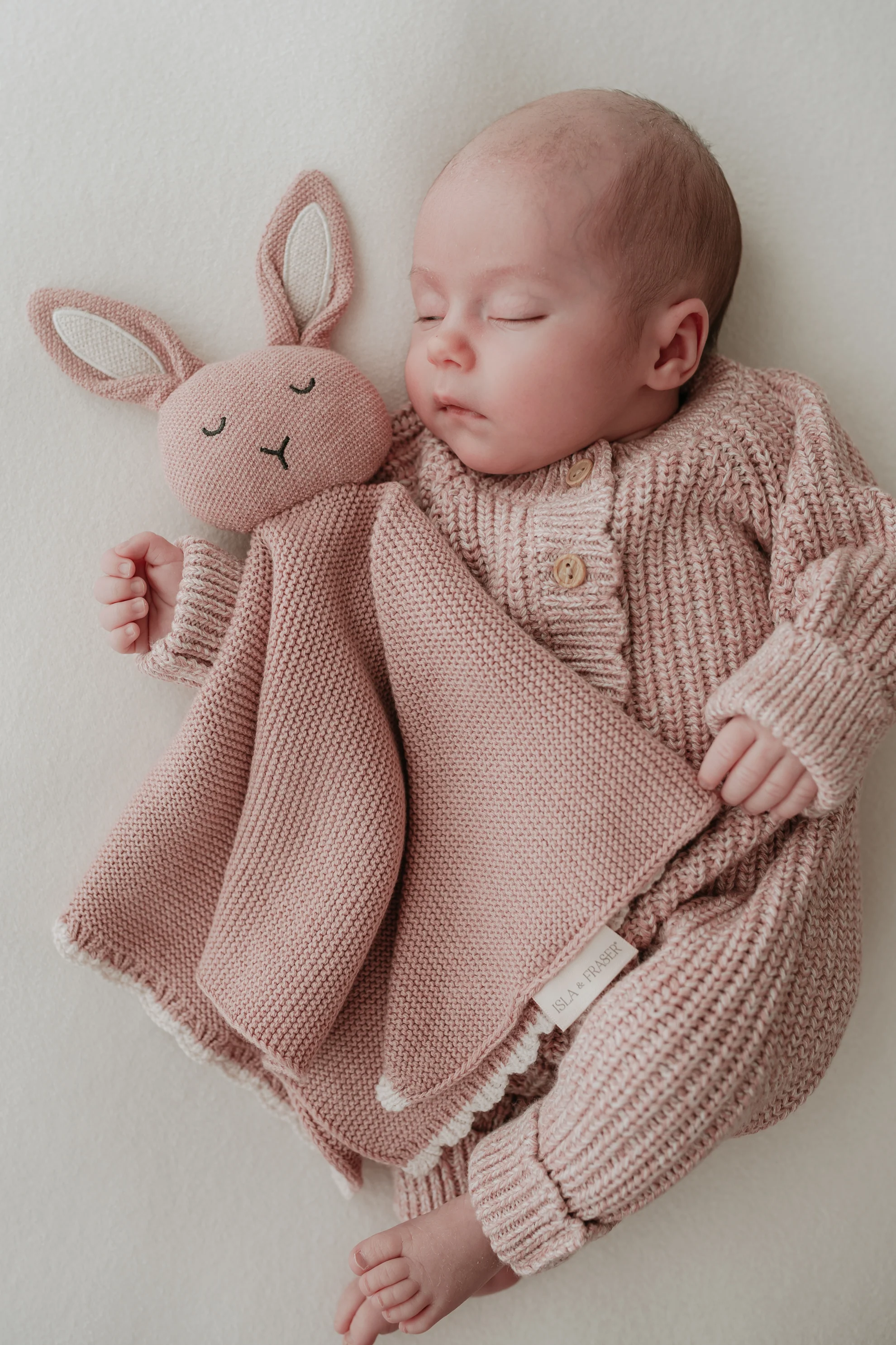 Organic Cotton Isla Bunny Comforter - Rose