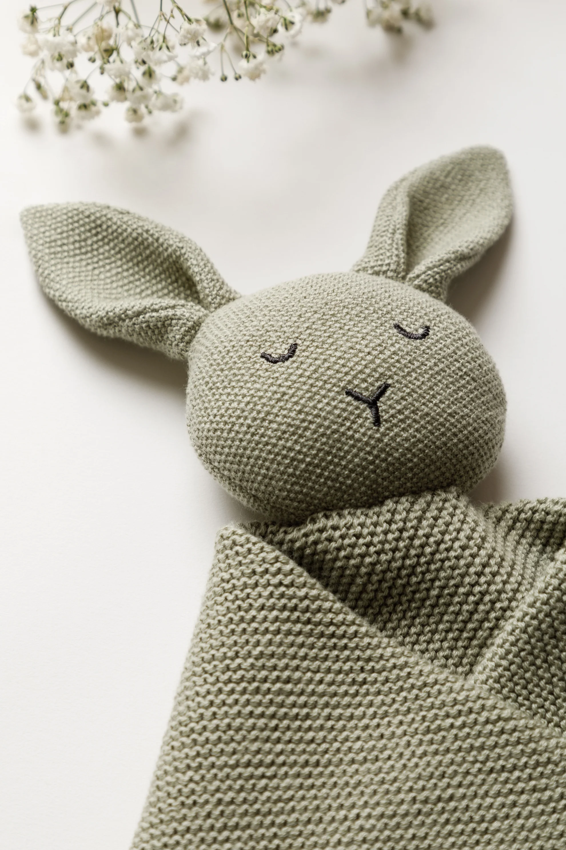 Organic Cotton Isla Bunny Comforter - Sage - Image 5