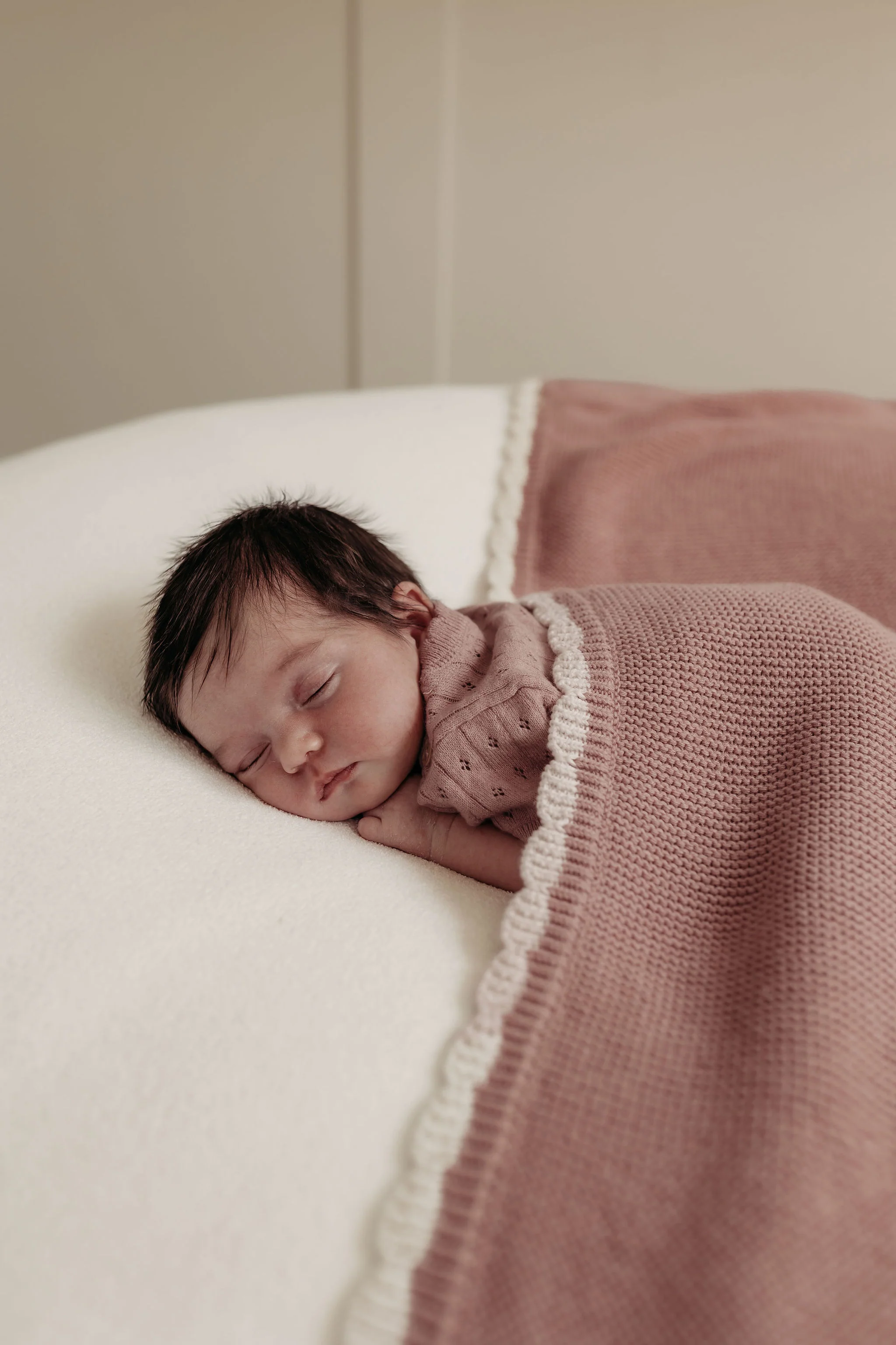 Organic Cotton Baby Blanket & Stork Bundle - Rose - Image 4