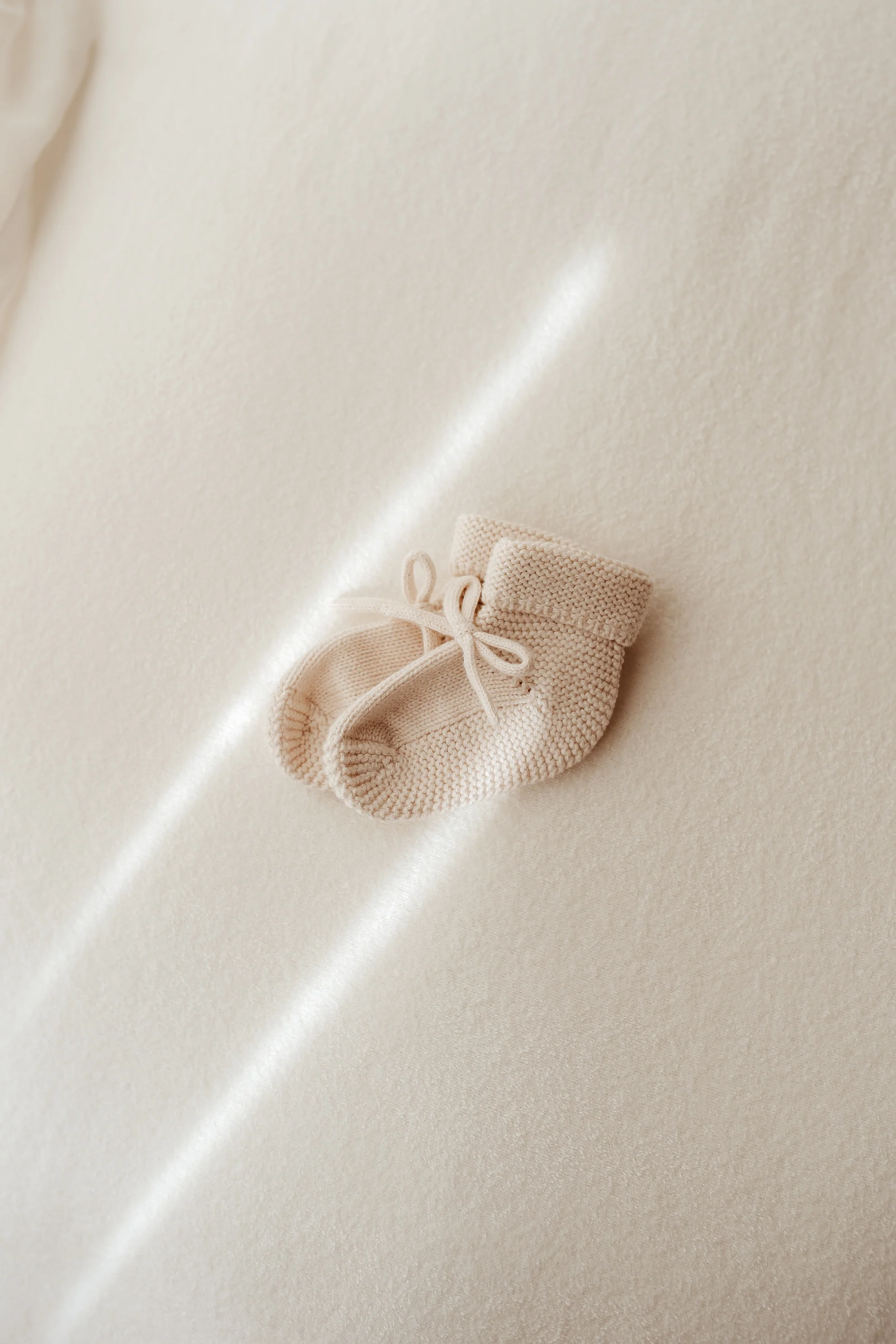 Organic Cotton Baby Booties - Oat - Image 5