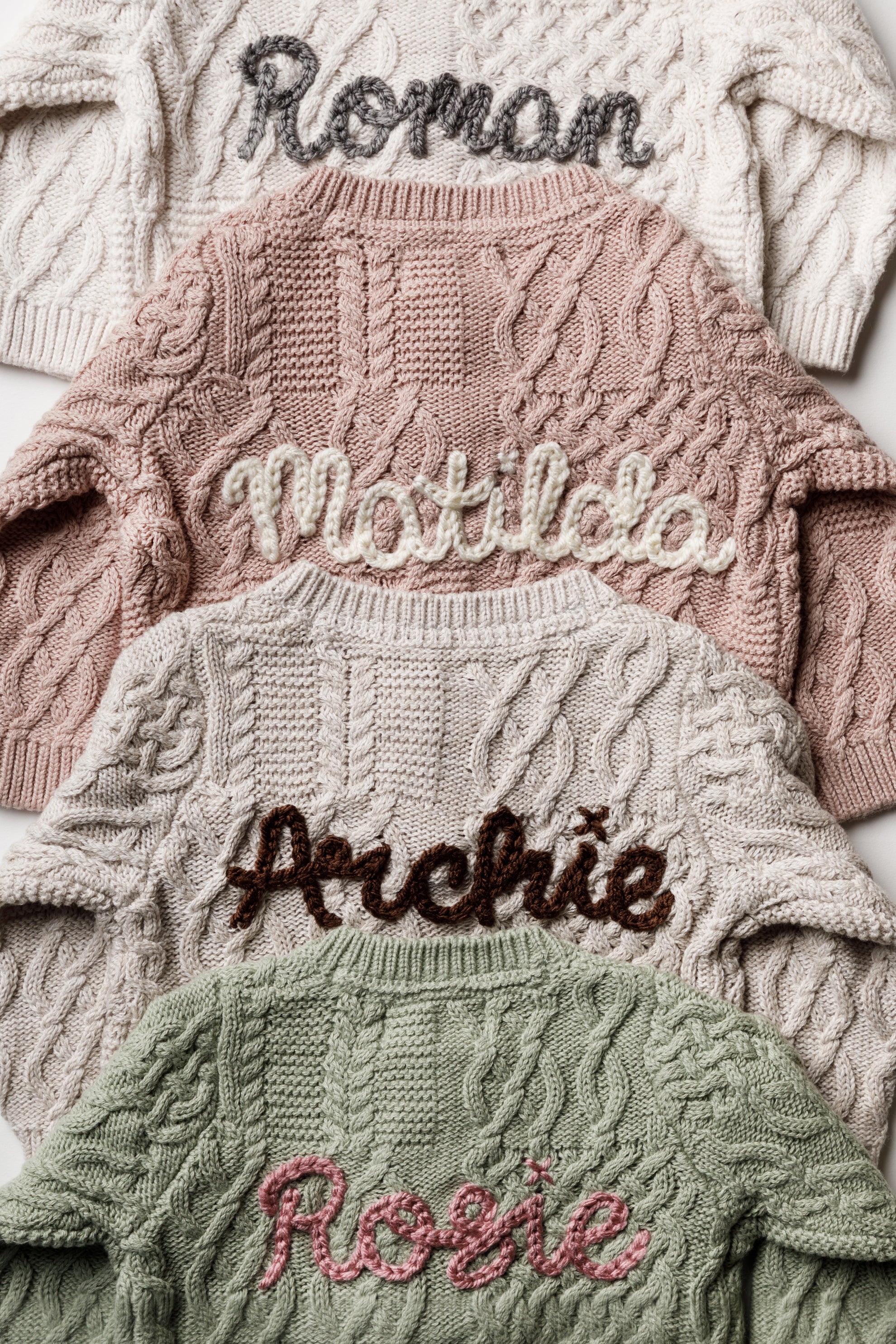 Organic Cotton Cable Knit Baby Cardigan - Personalised - Image 4