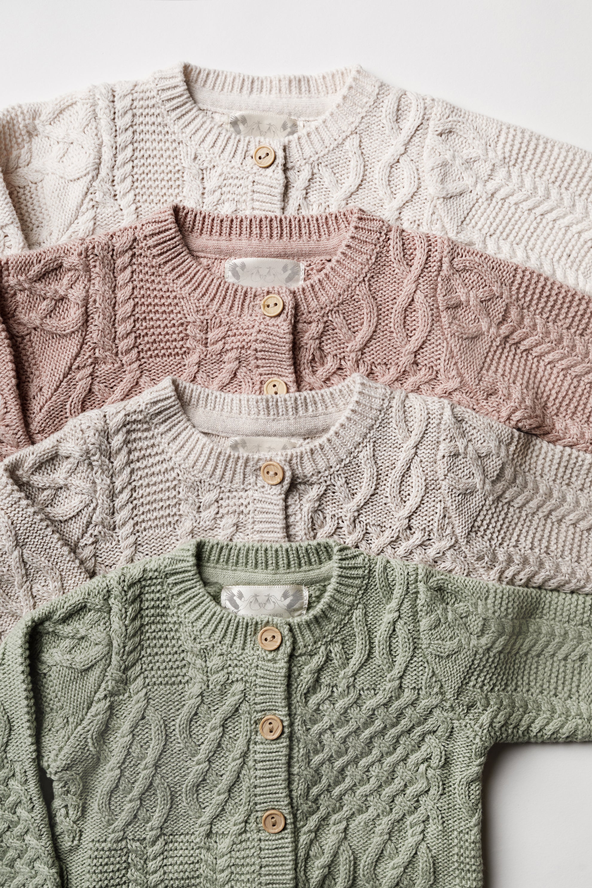 Organic Cotton Cable Knit Baby Cardigan - Personalised - Image 5
