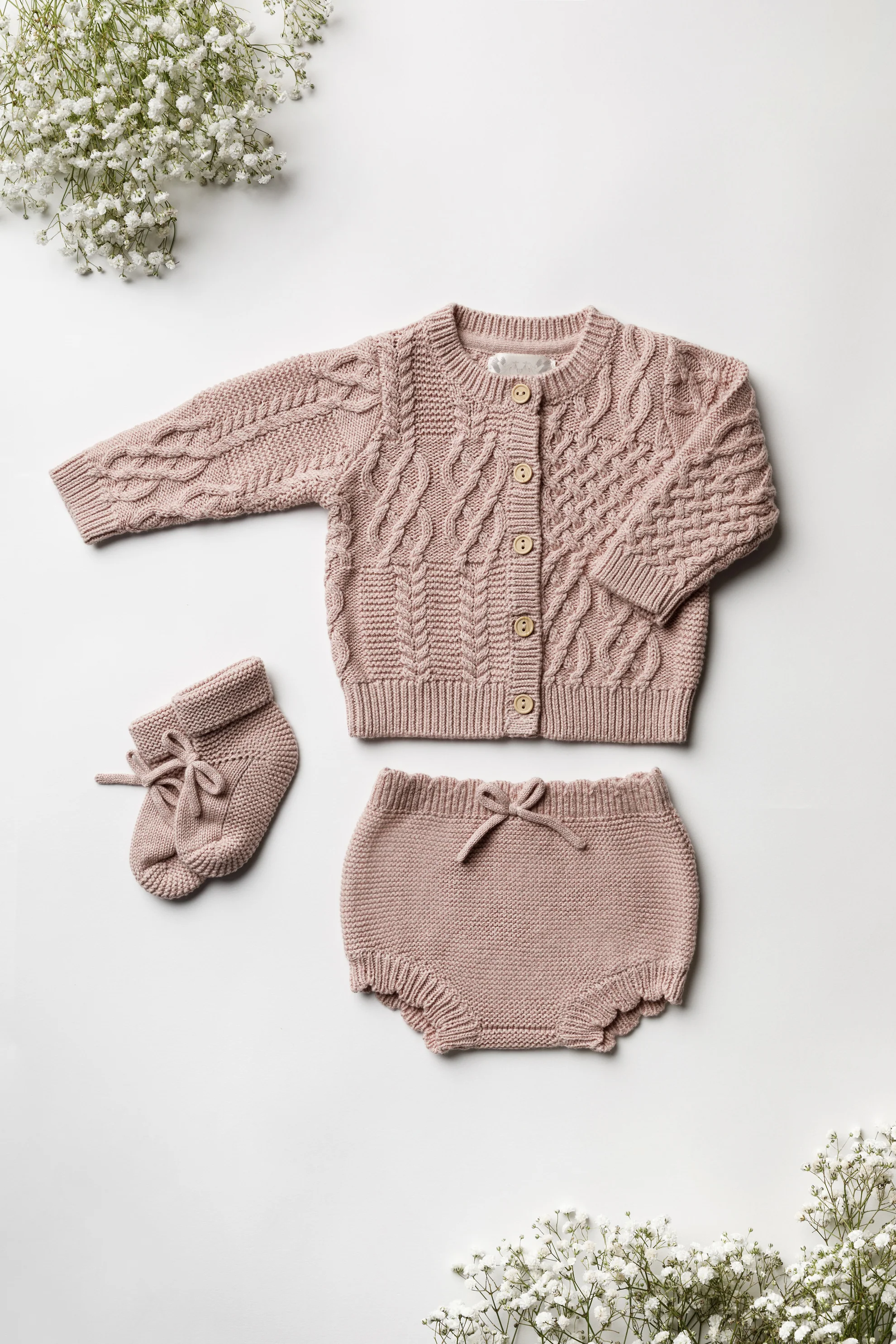 Organic Cotton Classic Baby Bundle - Rose