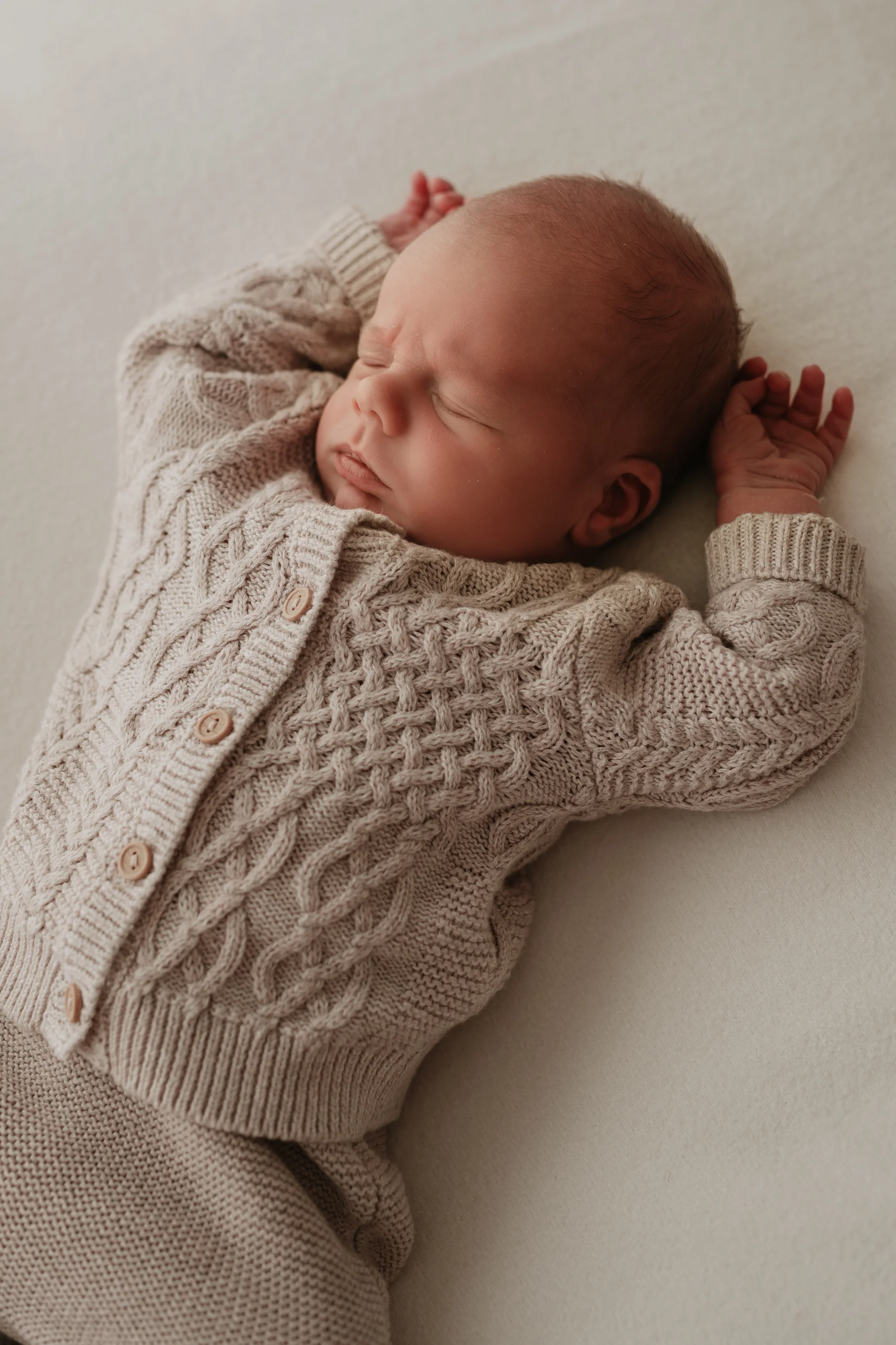 Organic Cotton Cable Knit Baby Cardigan - Personalised - Image 9