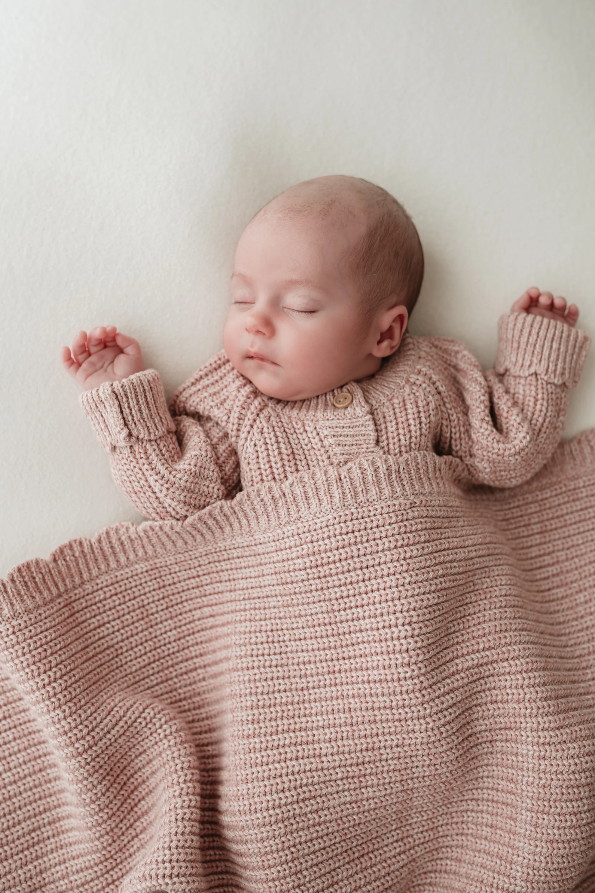 Organic Cotton Signature Baby Bundle - Rose Chunky Twist - Image 4