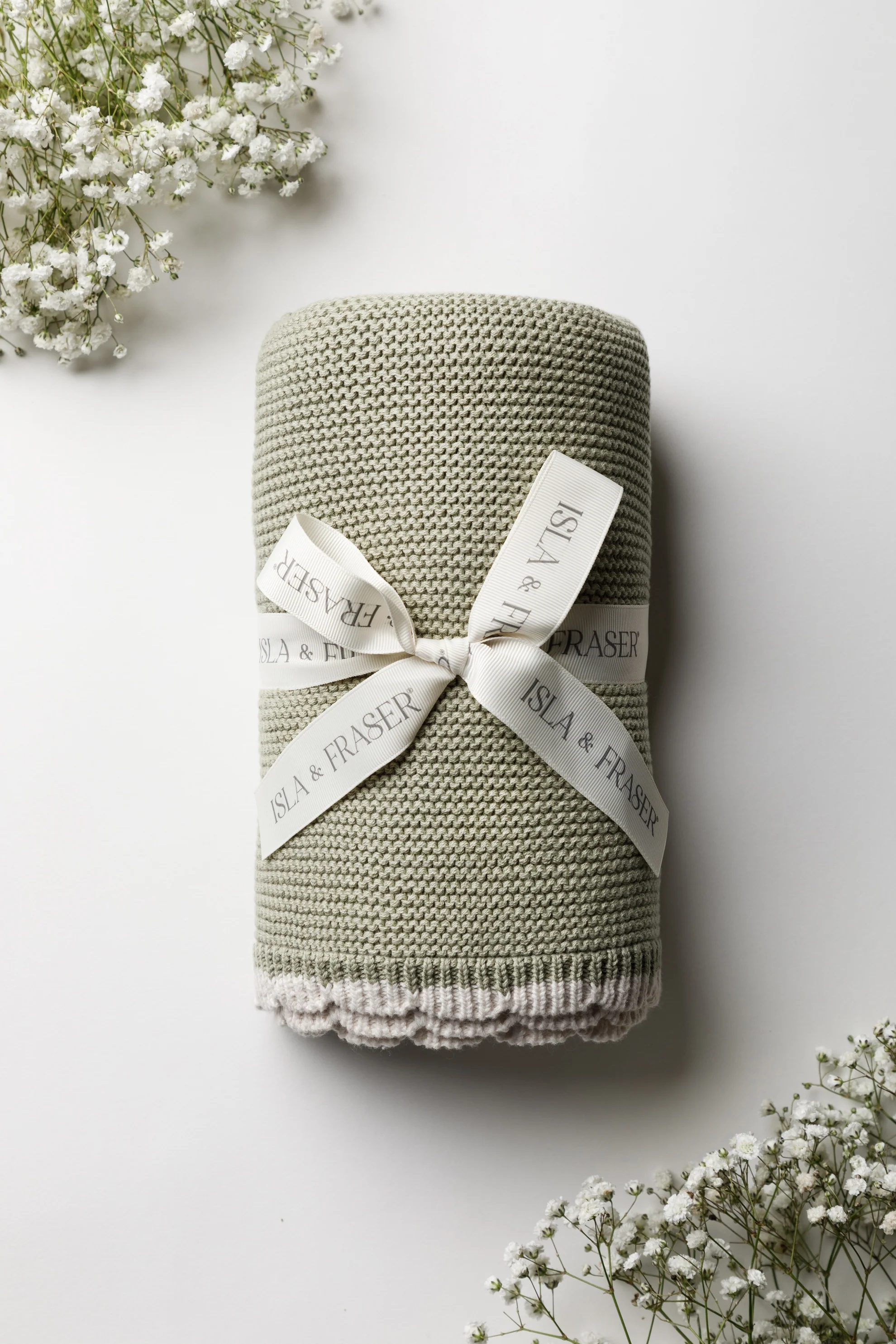 Organic Cotton Scallop Knit Baby Blanket - Personalised - Image 17
