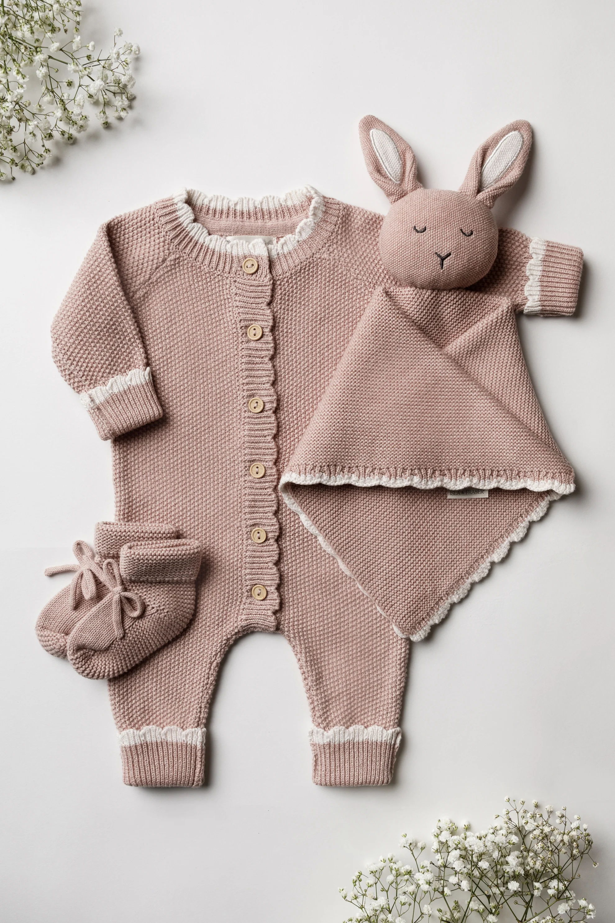 Organic Cotton Luxury Baby Bunny Bundle - Rose