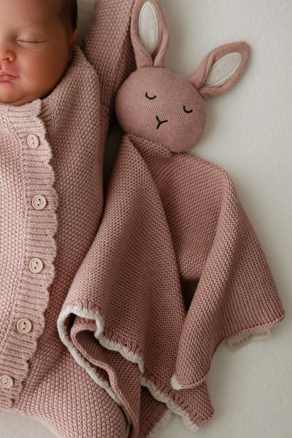 Organic Cotton Isla Bunny Comforter - Rose - Image 3