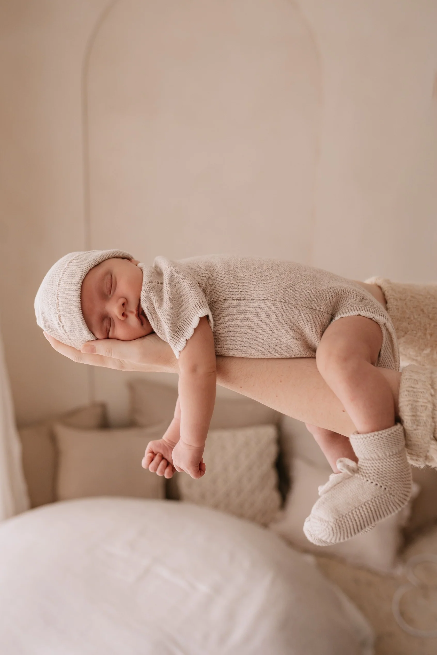 Organic Cotton New Baby Coming Home Bundle - Pebble - Image 10