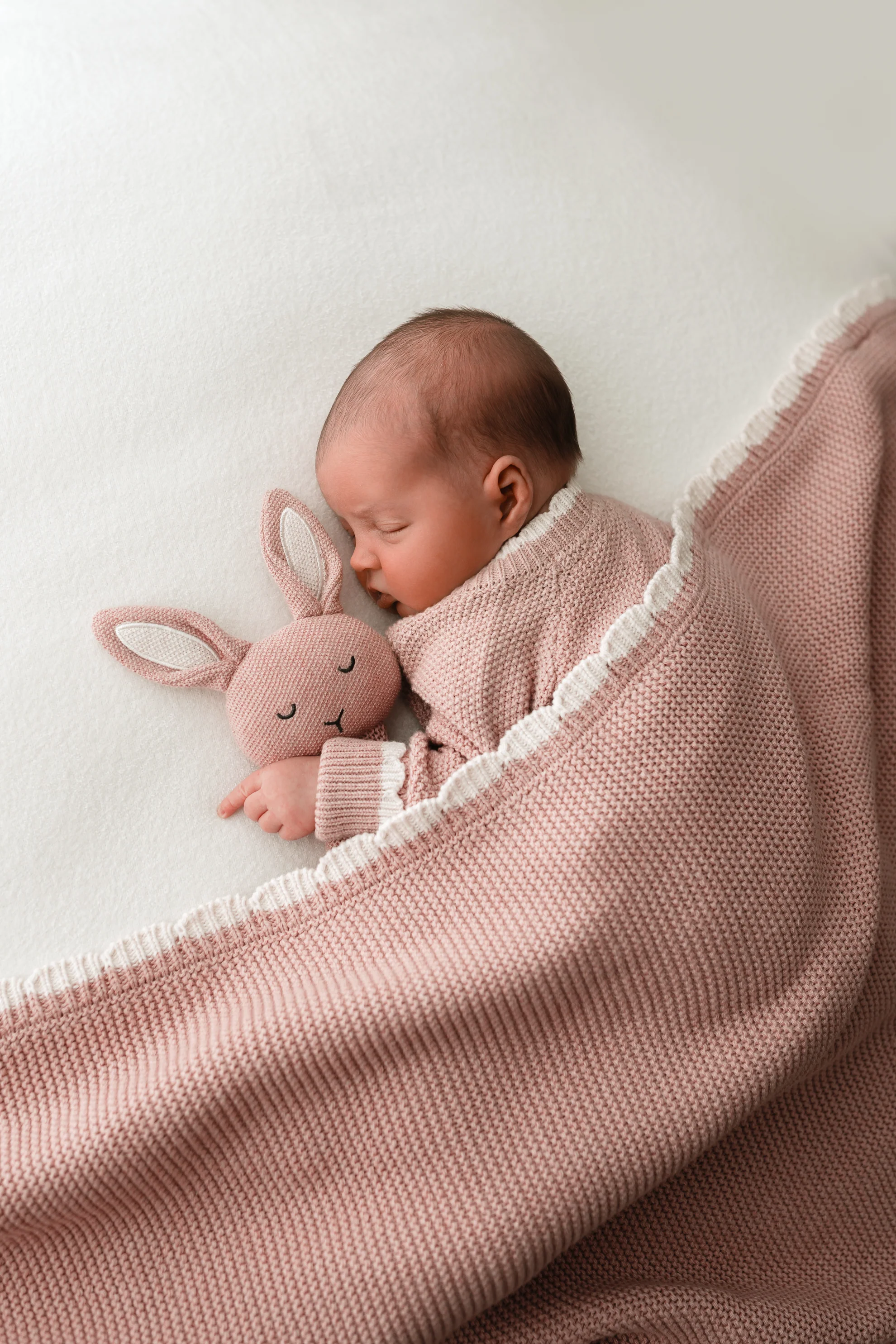 Organic Cotton Platinum Baby Bunny Bundle - Rose - Image 8