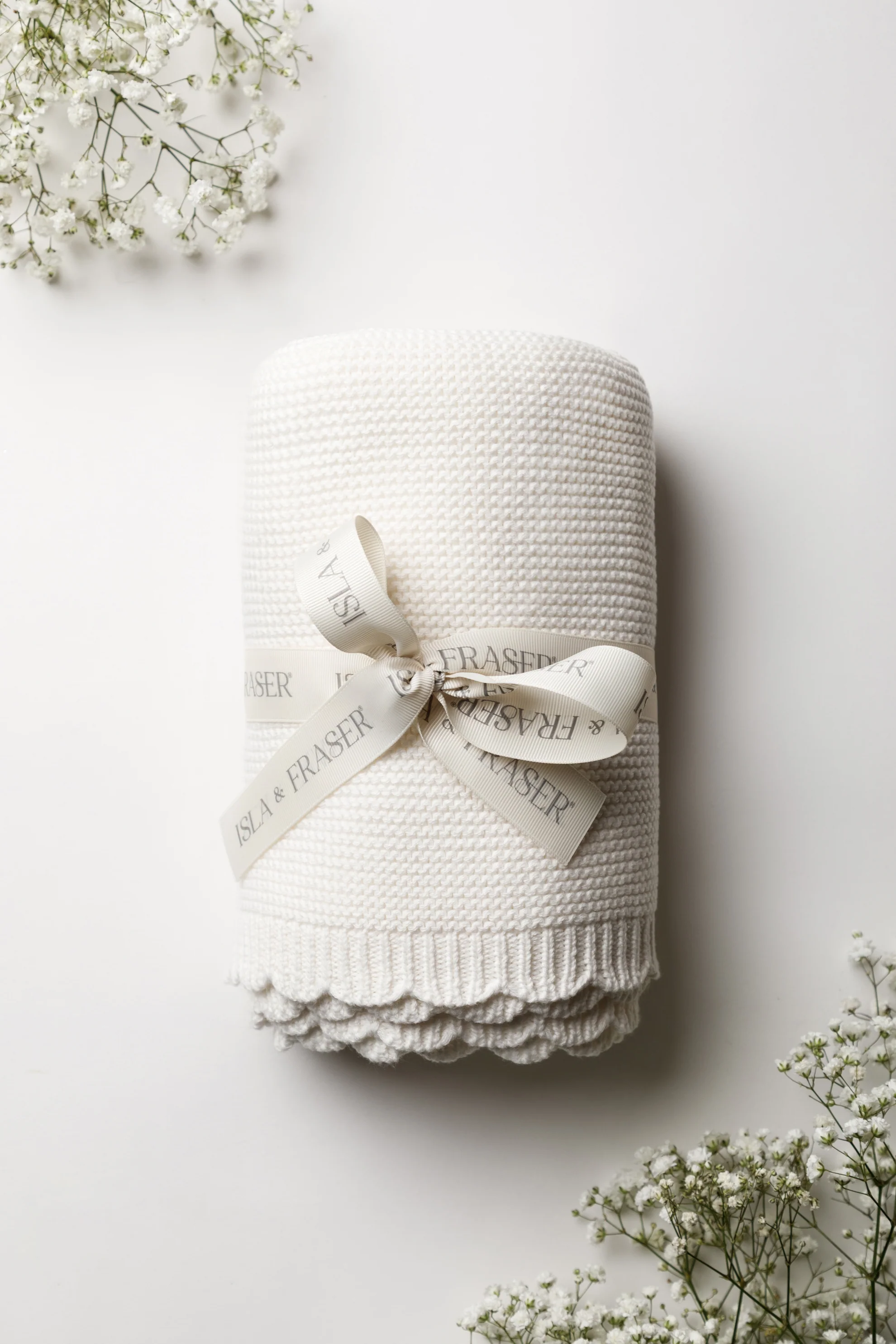 Organic Cotton Scallop Knit Baby Blanket - Personalised - Image 14