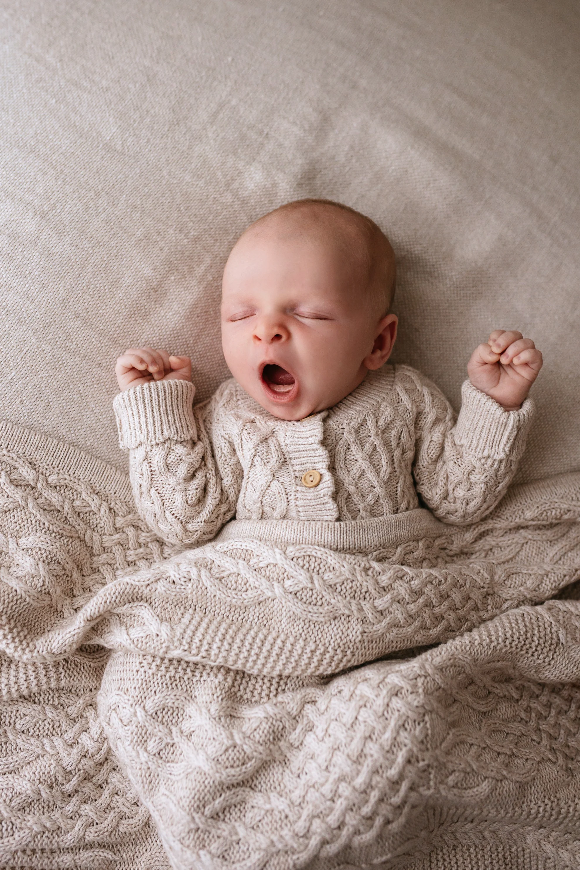 Organic Cotton Signature Baby Bundle - Pebble Cable Knit - Image 4