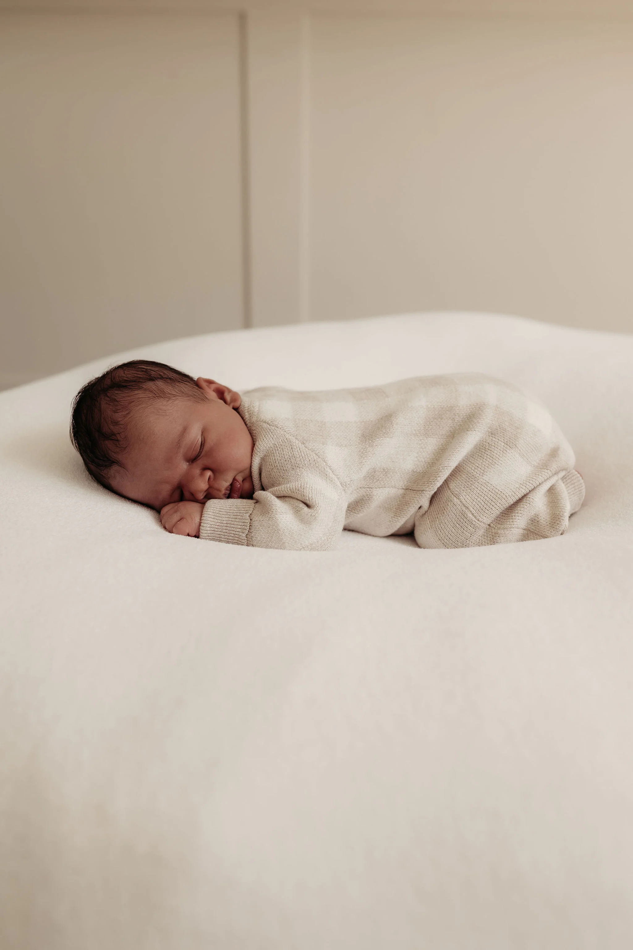 Organic Cotton Signature Baby Bundle - Pebble/Oat Gingham Knit - Image 8
