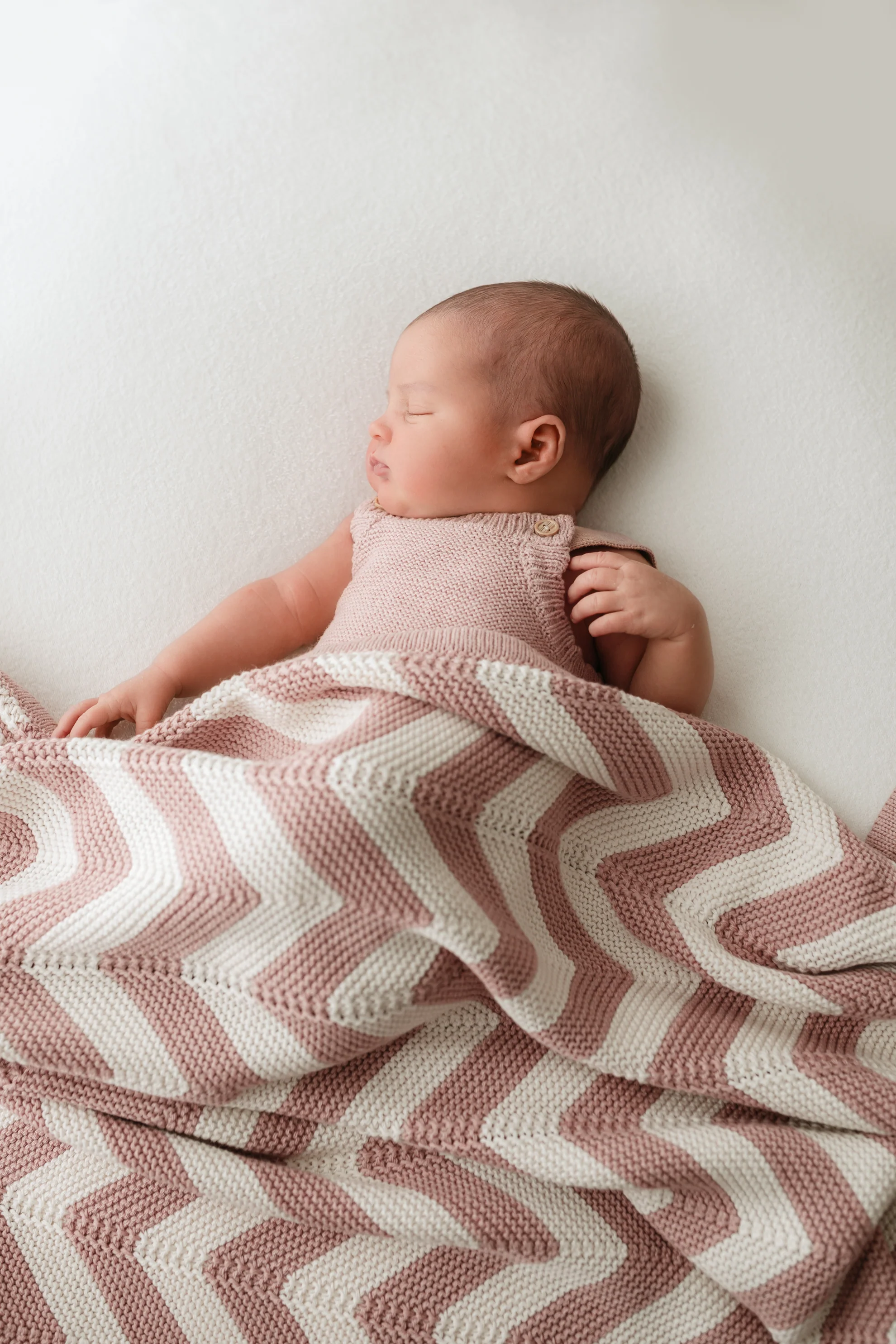 Organic Cotton Signature Baby Bundle - Rose/Cream - Image 5