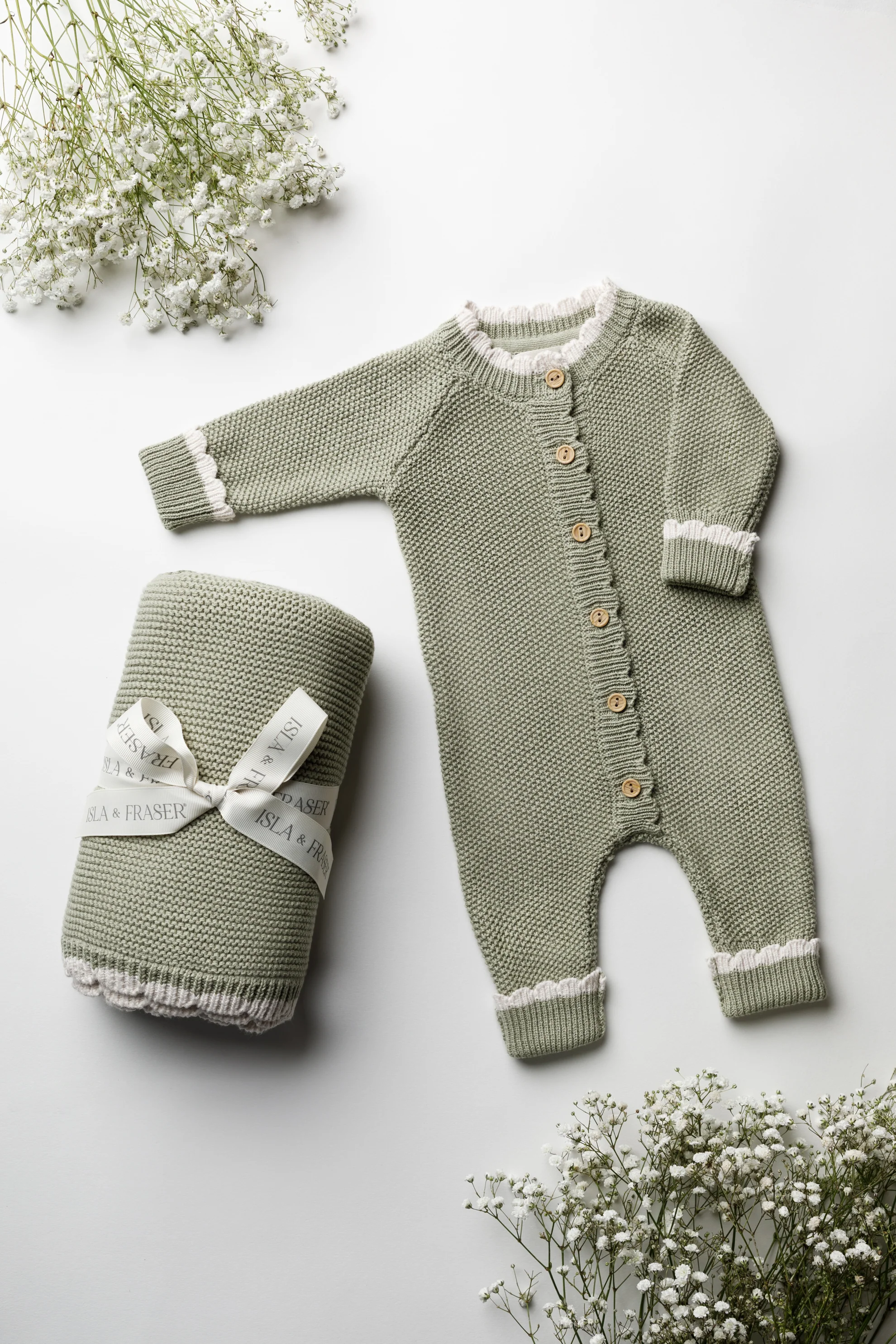 Organic Cotton Signature Baby Bundle - Sage