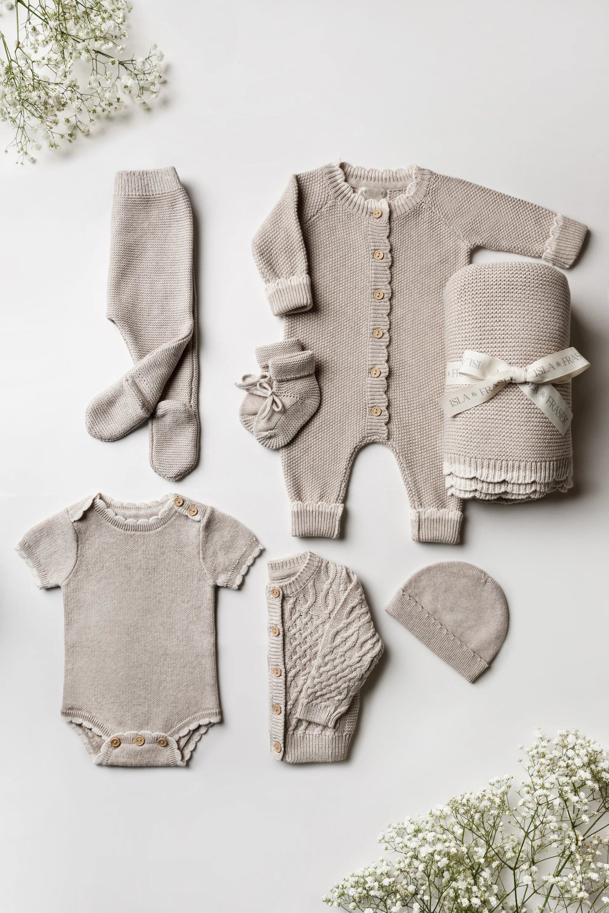 Organic Cotton Ultimate New Baby Bundle - Pebble