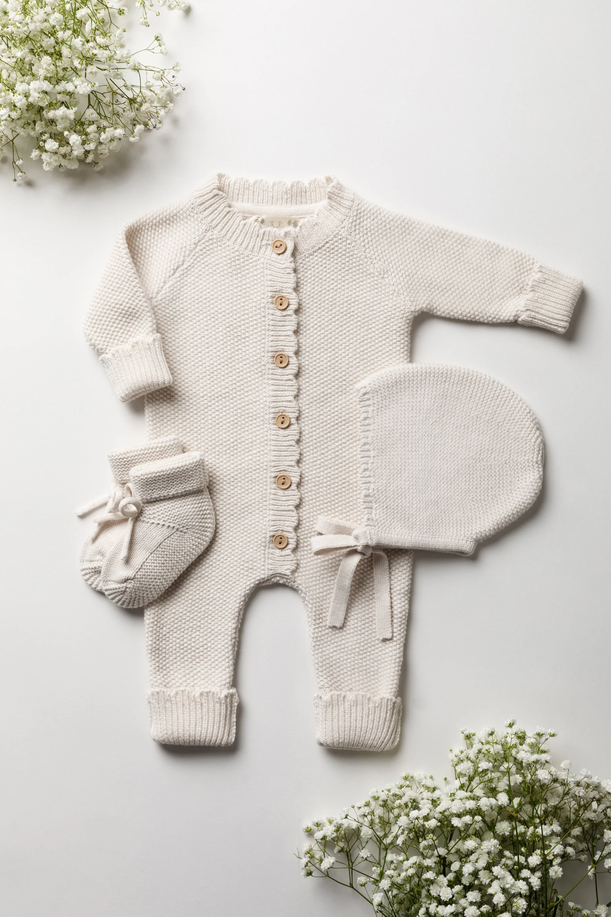 Organic Cotton Welcome Baby Bonnet Bundle - Oat