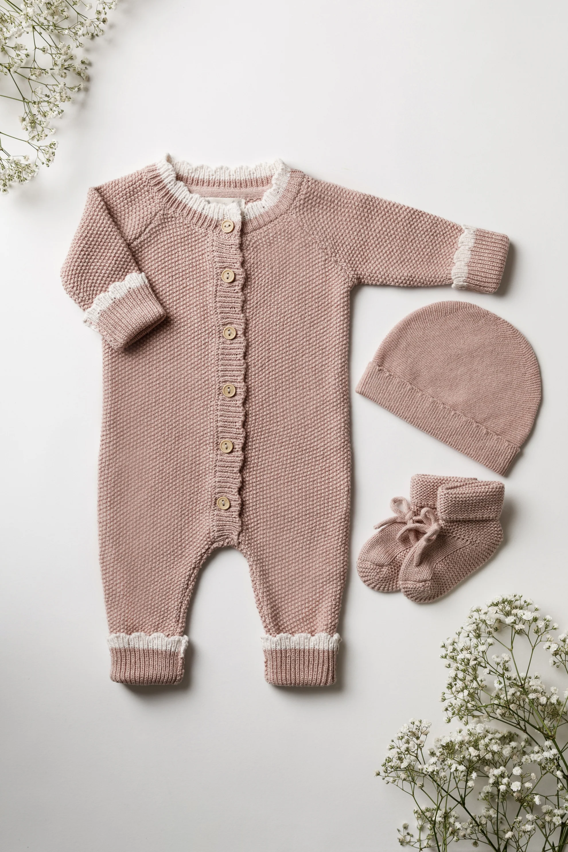 Organic Cotton Welcome Baby Bundle - Rose
